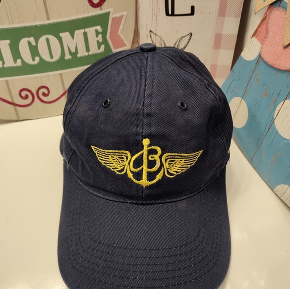 💙 Vintage Breitling Unisex Wear Cotton Adjustable Baseball Cap, Navy & Gold, OS - Picture 7 of 14